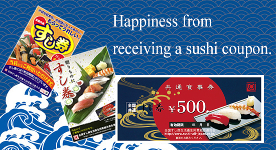 Happiness from receiving a sushi coupon